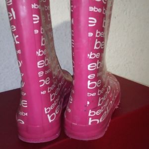 bebe pink girls rain boots